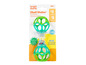 Un hochet Oball Shaker™ vert avec des perles pour bébés.