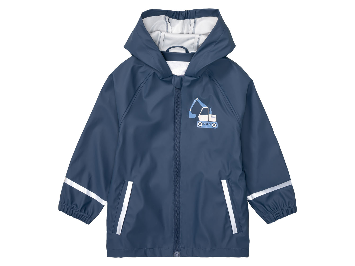 Parka droite doublée à capuche bleu marine garçon | La Halle