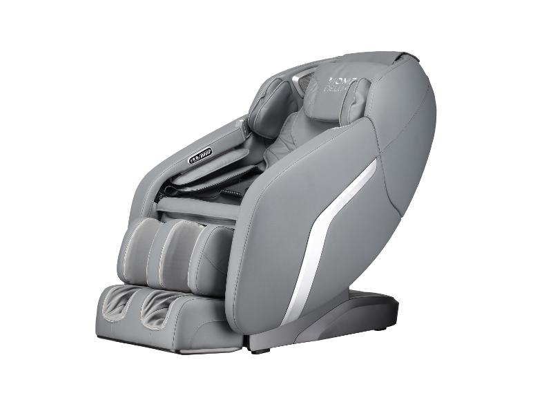 Fauteuil de massage gris avec logo 'HOME DELUX'