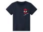 T-shirt bleu foncé Spider-Man avec masque brodé et signature
