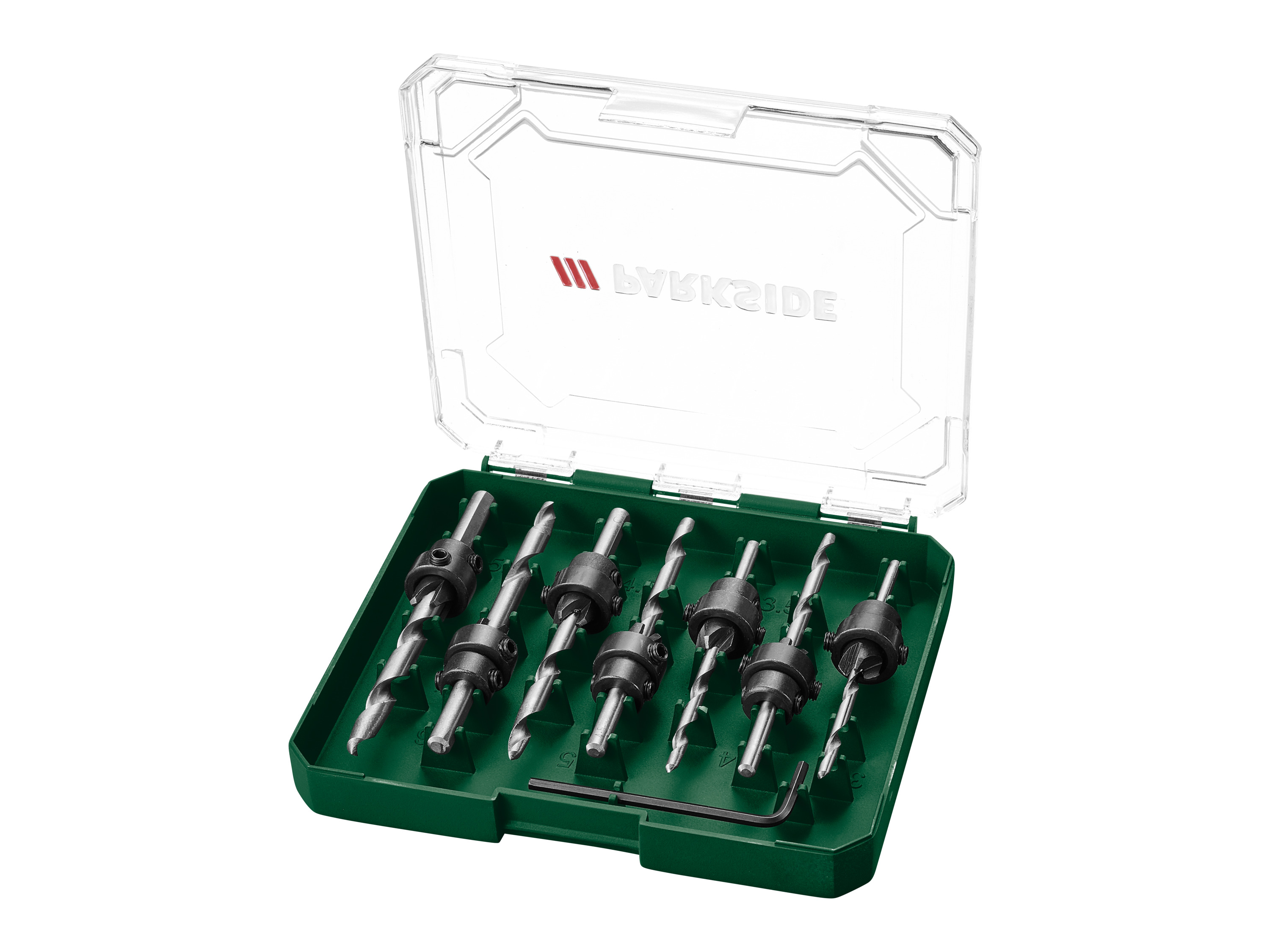 PARKSIDE® Set de forets fraiseurs, mèches ou fraises coniques (mèches à bois avec embout fraisé)