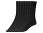 Six paires de chaussettes noires.