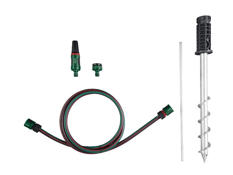 Tuyau d'arrosage Parkside, raccords et pique.