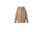 Veste beige à capuche avec fermeture éclair