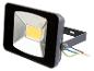 Lampe LED noire avec câble et support de montage.