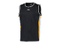 Maillot de basket Crivit noir avec des détails blanc et or.