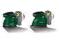 Deux ponceuses Parkside vertes avec batterie X20V TEAM.