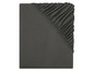 Un drap-housse gris foncé.