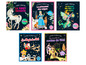 Livres à gratter avec une licorne, une princesse, une fée et le Père Noël.