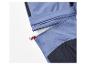 Détail d'un pantalon de randonnée bleu avec fermeture éclair