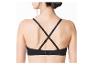 Soutien-gorge noir avec bretelles croisées dans le dos.