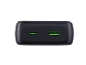 Chargeur noir avec ports USB-C PD et USB-A verts.