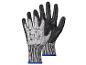 Deux paires de gants de travail noirs Parkside avec doublure grise.