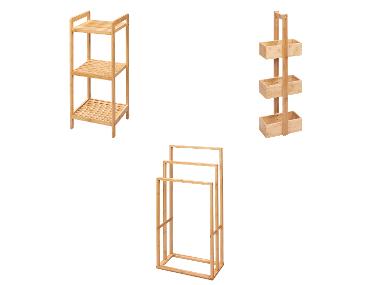 LIVARNO home Rangements en bambou pour salle de bains
