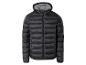 Veste noire rembourrée à capuche.