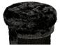 Coussin et griffoir pour chat en fourrure noire.
