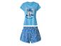 Ensemble de pyjama bleu pour femme avec un graphique de Stitch et le texte 'Time to chill, treat yourself'.