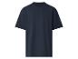 T-shirt basique bleu marine à manches courtes et col rond.
