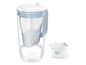 Une carafe filtrante à eau Brita avec une cartouche filtrante Maxtra Pro.