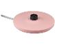 Base ronde rose pour bouilloire électrique avec un câble gris.
