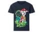 T-shirt enfant bleu foncé avec un imprimé Pat' Patrouille Marshall 'Dino Expert'.