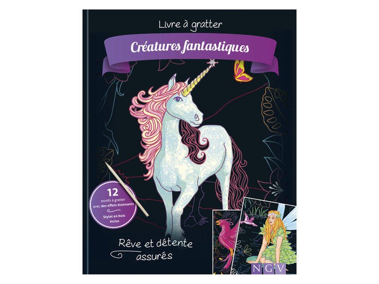 Aller en mode plein écran : Livre de dessins à gratter, 12 motifs - Image 6
