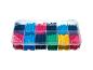 Assortiment de gaines thermorétractables Parkside : bleu, rose, noir, vert et jaune.
