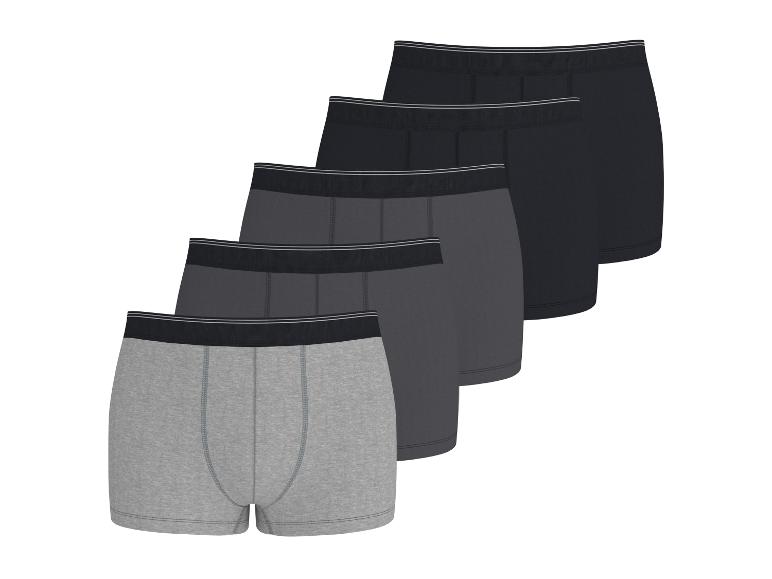 Boxers homme ESMARA MEN, 5 pièces, gris et noir