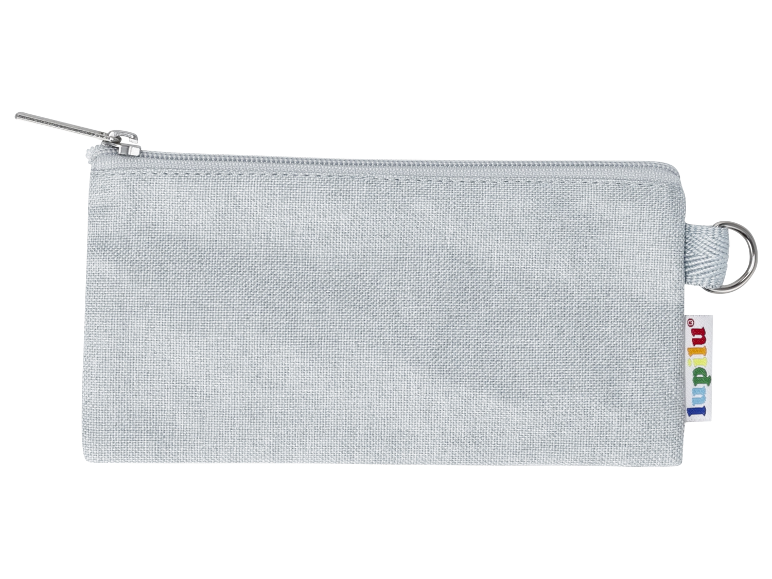 Trousse de maquillage grise ' Mipani ' avec fermeture éclair.