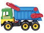 Un camion jouet Wader avec benne basculante.