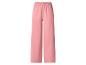Pantalon large rose pour femme avec taille élastique