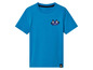 T-shirt bleu avec un imprimé de robot pour enfants.