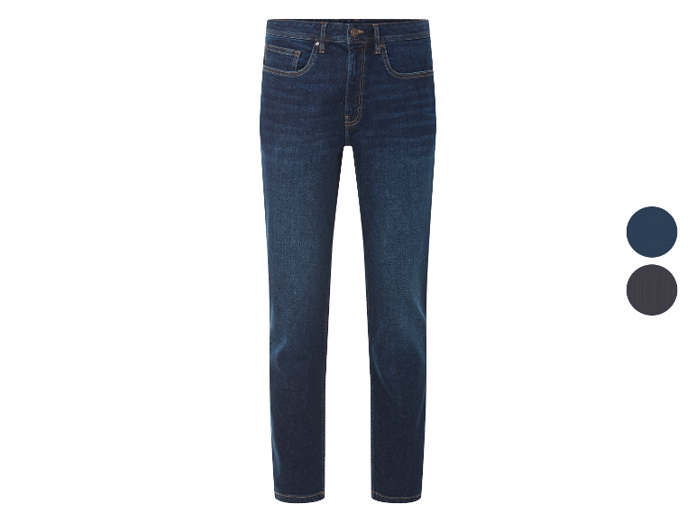 Jeans foncés disponibles en deux couleurs.