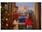 Étoile de Noël LED LIVARNO à la fenêtre avec une mère et son enfant.