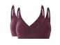 Deux brassières côtelées ESMARA® pour femme en coloris bordeaux.