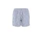 Shorts homme rayés bleu et blanc avec taille élastique.