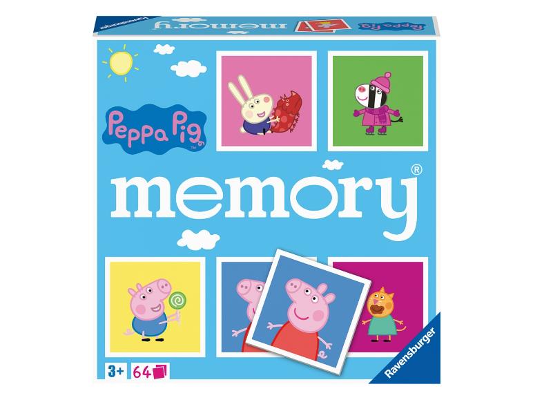 Jeu de mémoire Peppa Pig avec 64 cartes de Ravensburger.