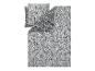 Parure de lit avec motif de feuilles noir et blanc