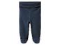 Leggings bébé bleu marine avec bords-côtes.
