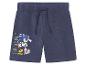 Shorts en coton bleu marine pour enfants, motif Sonic le Hérisson.