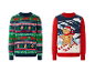 Pulls de Noël en tricot pour hommes ESMARA MEN avec motifs de bonhomme de pain d'épices.