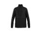 Veste matelassée noire pour homme avec col montant et fermeture éclair intégrale.