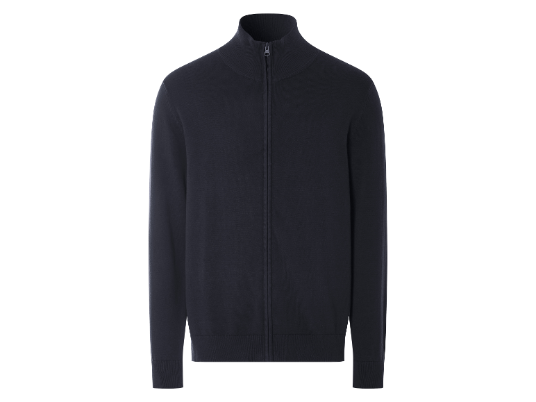 Pull-over zippé bleu marine pour homme.