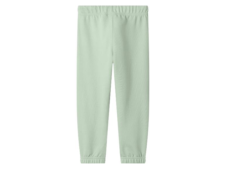 Pantalon de jogging vert clair pour enfant avec taille et chevilles élastiquées