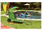 Chaise longue portable avec auvent, idéale pour la piscine.