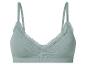 Bralette menthe avec bordure en dentelle