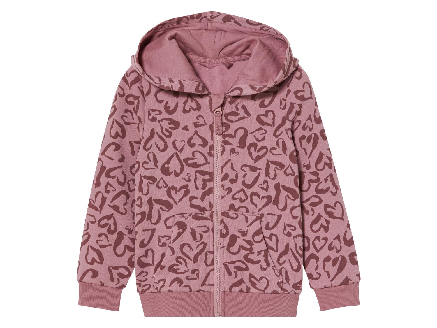 Sweat-shirt Zippé Chicco Pour Fille - Non Molletonné, Confortable, Lavable Machine, Rose, Capuche, Plusieurs Tailles