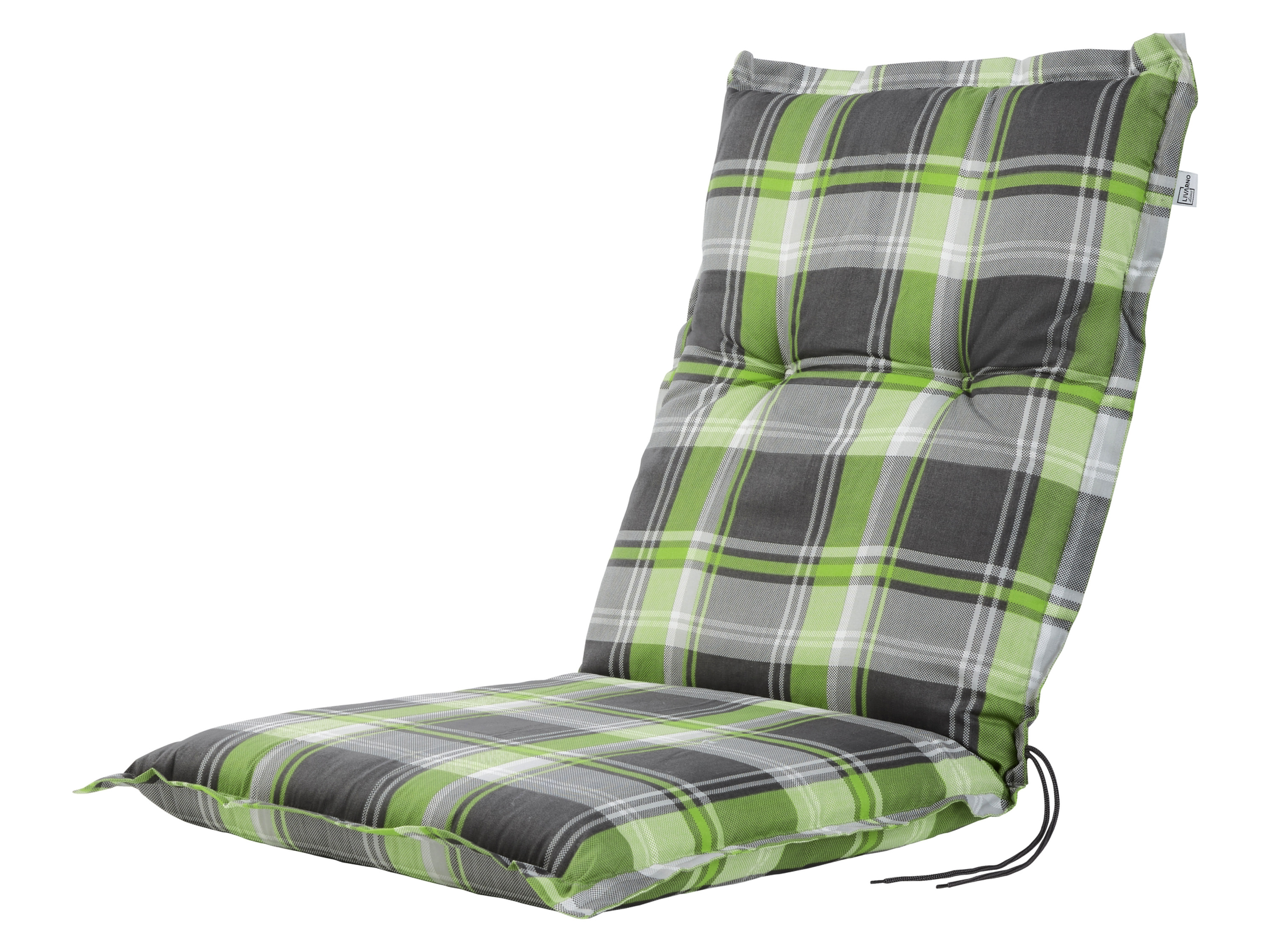 LIVARNO home Coussin pour chaise de jardin Valencia / Miami (carreau/vert)
