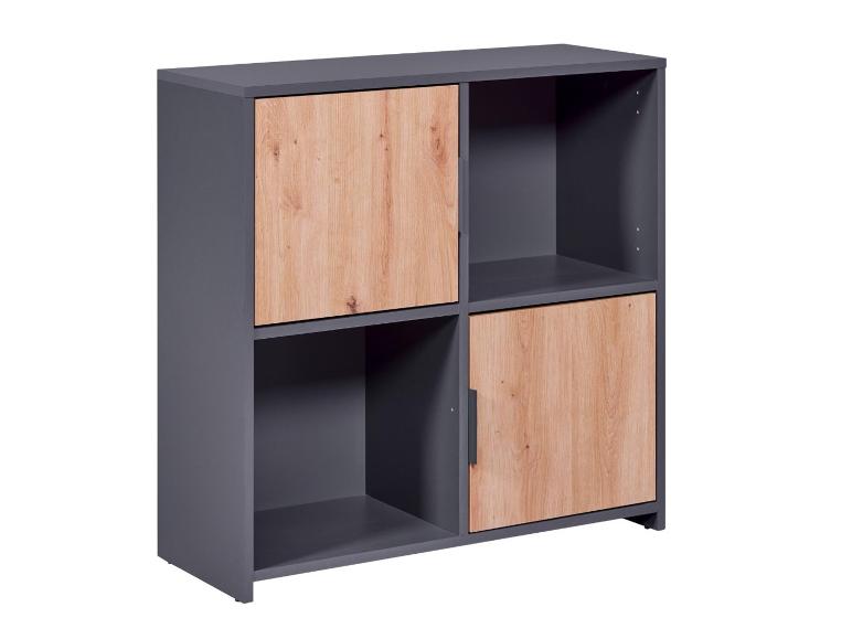 Armoire moderne avec portes en bois.