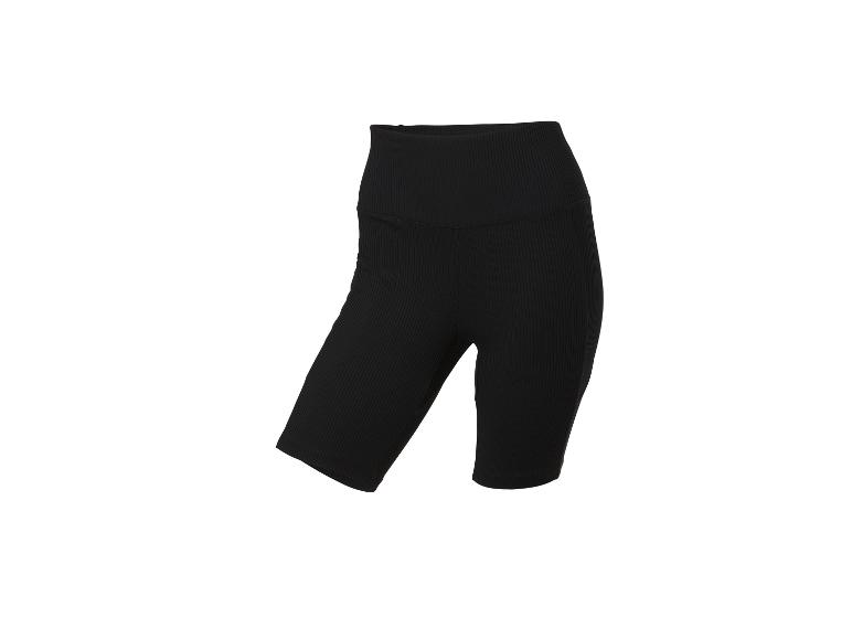 Short cycliste côtelé noir taille haute.